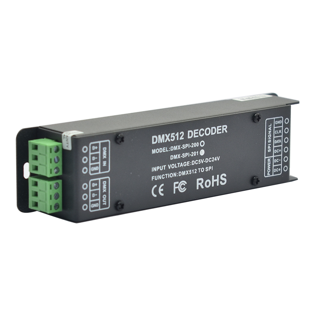 DMX-SPI-201, High-end DMX-SPI digital Decoder (Replaced by DMX-SPI-202) DMX-SPI-201, High-end DMX-SPI digital Decoder (Replaced by DMX-SPI-202)
